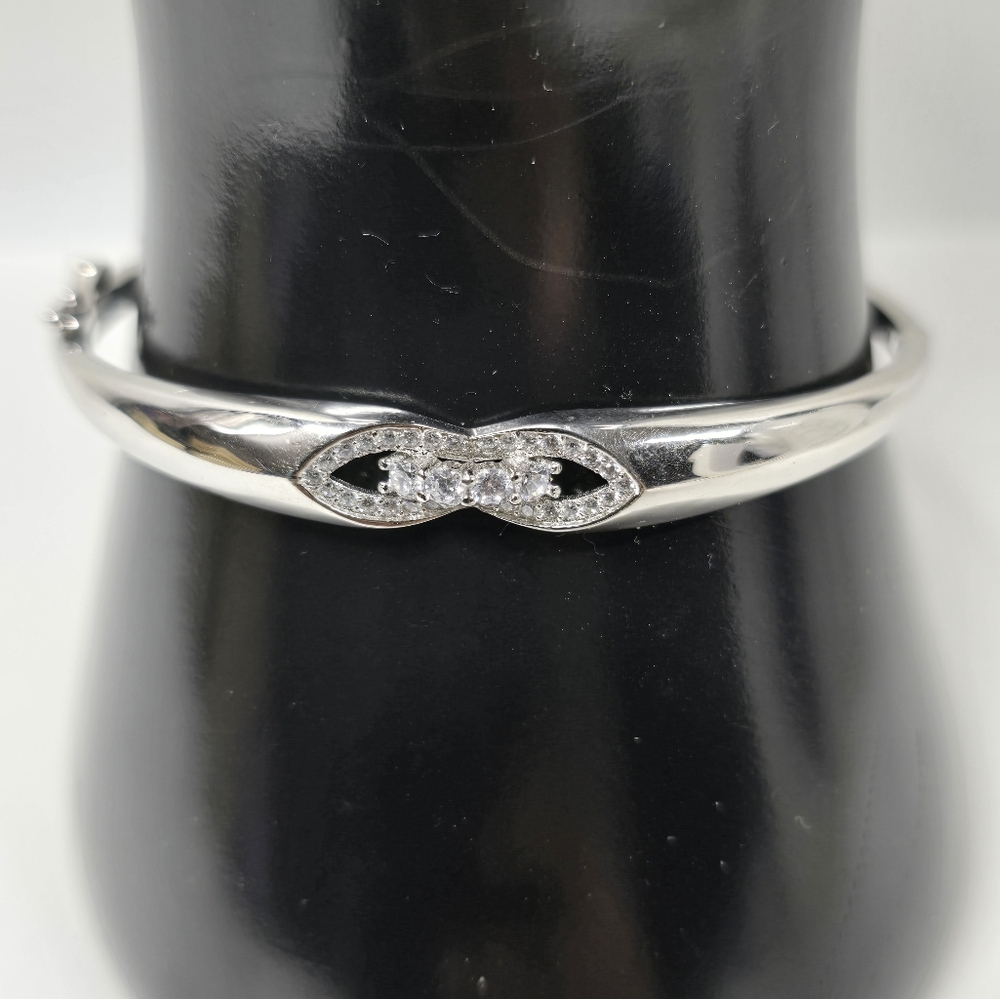 Sterling Silver 925 Elegant Silver Infinity Bracelet
